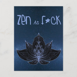 ZEN AS F*CK Lotus Lily Blume - Postkarte