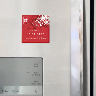 Zen Bamboo Blätter Chinesische Hochzeit retten das Magnet
