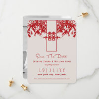 Zen Bamboo Double Happy Chinesisch Save the Date