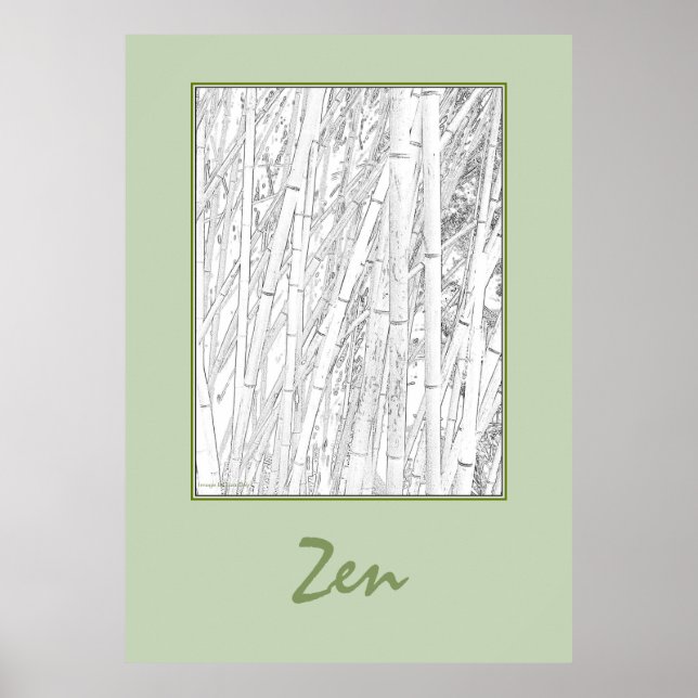 'Zen Bamboo' Poster (Vorne)