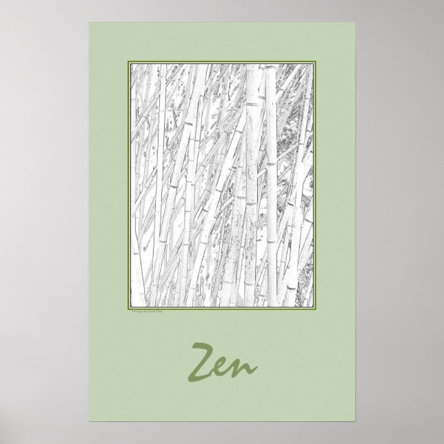 'Zen Bamboo' Poster (Vorne)