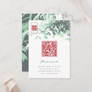 Zen Bamboo Verlasse doppeltes Glück chinesische Ho Platzkarte