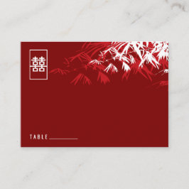 Zen Bamboo Verlasse doppeltes Glück chinesische Ho Platzkarte