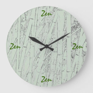 'Zen-Bambus'-Wanduhr Große Wanduhr