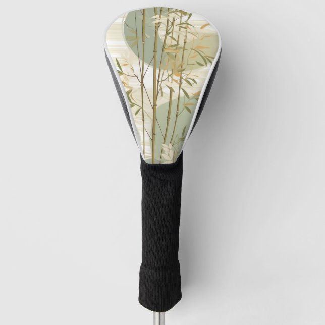 Zen-Bambuswald Botanisches Muster (3) Golf Headcover (Vorderseite)