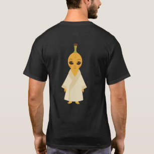 Zen-Bananen-Alien – Lustige minimale Food-Kunst T-Shirt