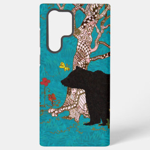 Zen-Bär und geschwungener Baum Samsung Galaxy Hülle