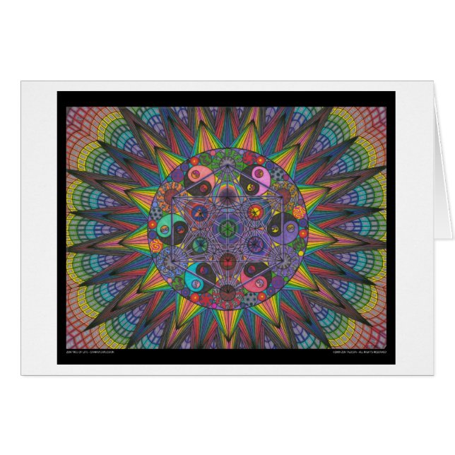 Zen-Baum der Leben-Karte (Vorderseite (Horizontal))