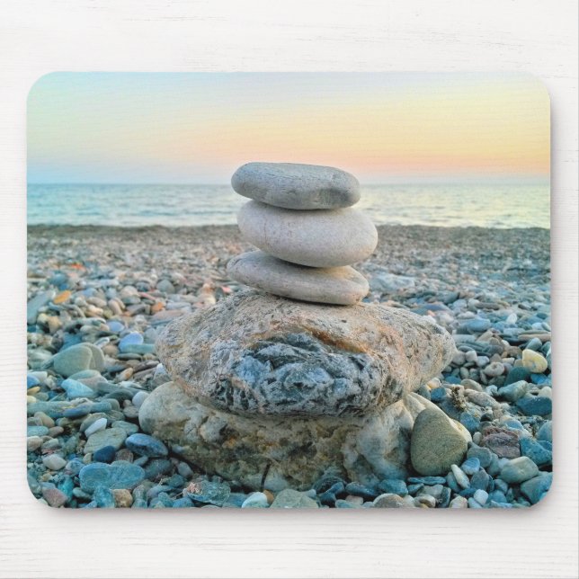 Zen Beach Stones Mousepad (Vorne)
