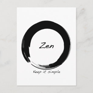 Zen: Behalt es einfach Postkarte