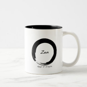 Zen: Behalt es einfach Zweifarbige Tasse
