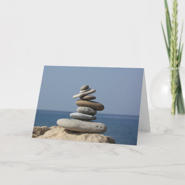 Zen-Bilanz-Neualter-Hinweis / Grußkarte Karte (Vorderseite)