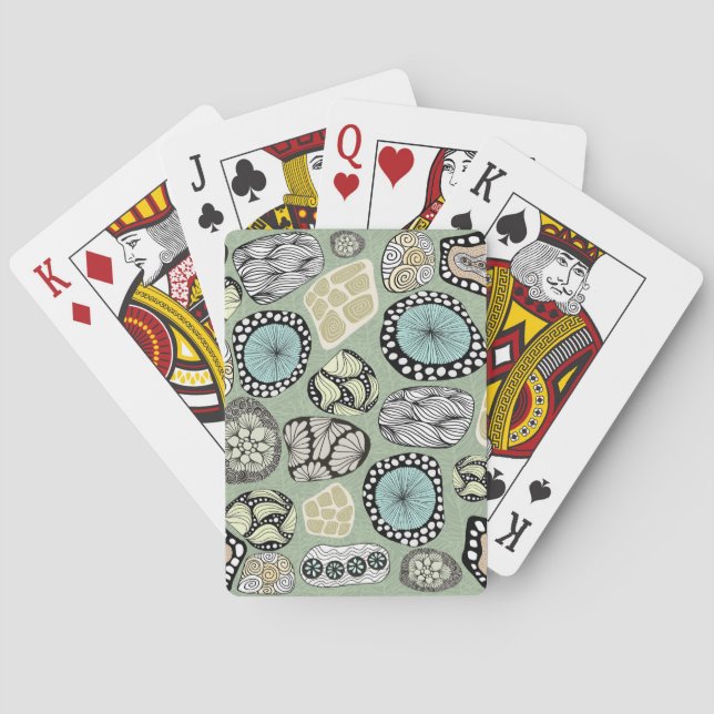 Zen-Blumen-Spielkarten Spielkarten (Rückseite)