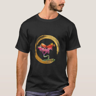 Zen Bonsai Tree Japanese Circle Enso Asian Art Art T-Shirt