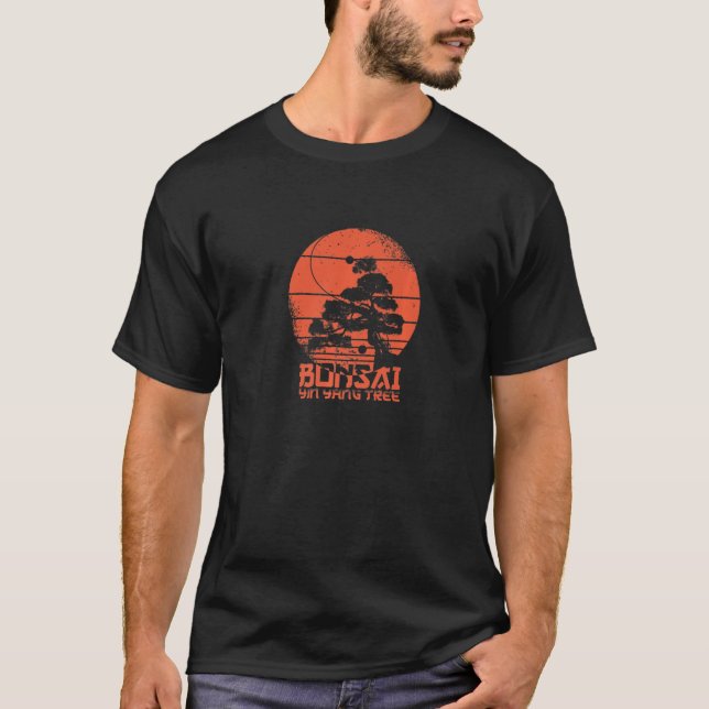 Zen Bonsai Tree Yin Yang Japan T-Shirt (Vorderseite)
