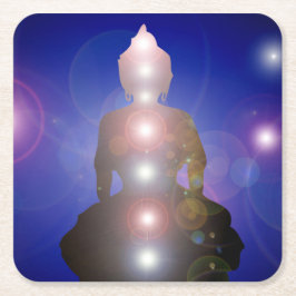 Zen Buddha Chakra Yoga Meditation Namaste Rechteckiger Pappuntersetzer
