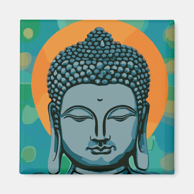 Zen Buddha Head Magnet (Vorne)