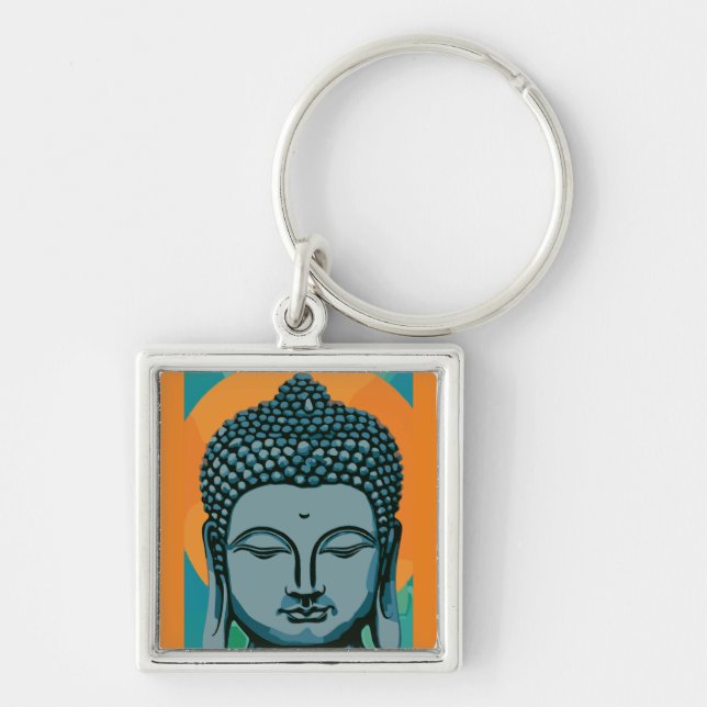 Zen Buddha Head Schlüsselanhänger (Vorne)