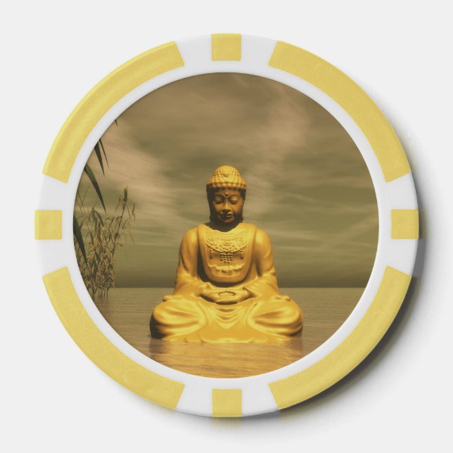 Zen Buddha Meditation Pokerchips (Vorderseite)