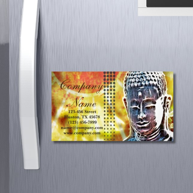 Zen buddha Meditation Yoga Massage Therapist Magnetische Visitenkarte (Von Creator hochgeladen)
