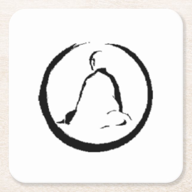 Zen-Buddha-Meditations-Papierset Rechteckiger Pappuntersetzer (Vorderseite)