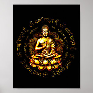 Zen-Buddha-Yoga-Achtsamkeit-Frieden Poster