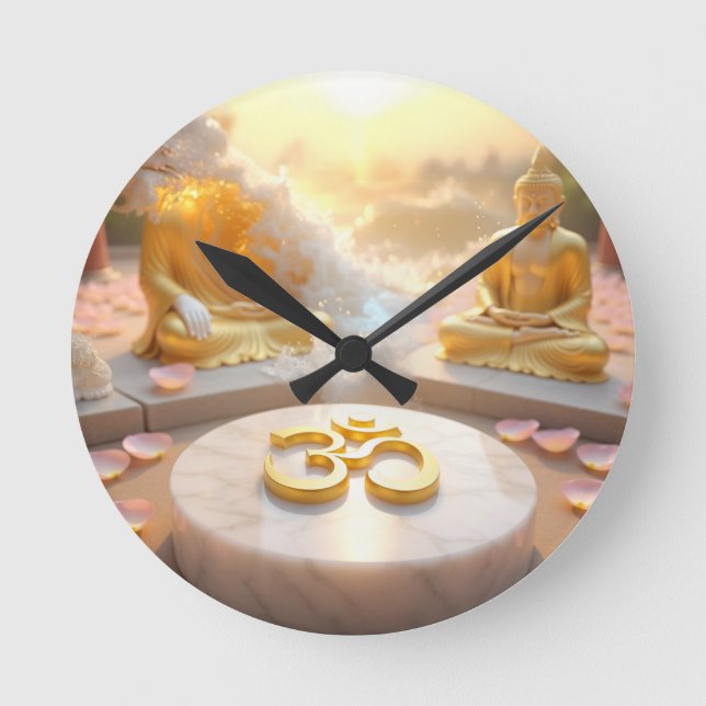 ZEN - BUDDHISM - OM RUNDE WANDUHR (Vorderseite)