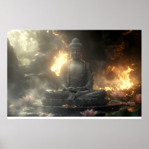 ZEN - BUDDHISMUS - MEDITATION POSTER