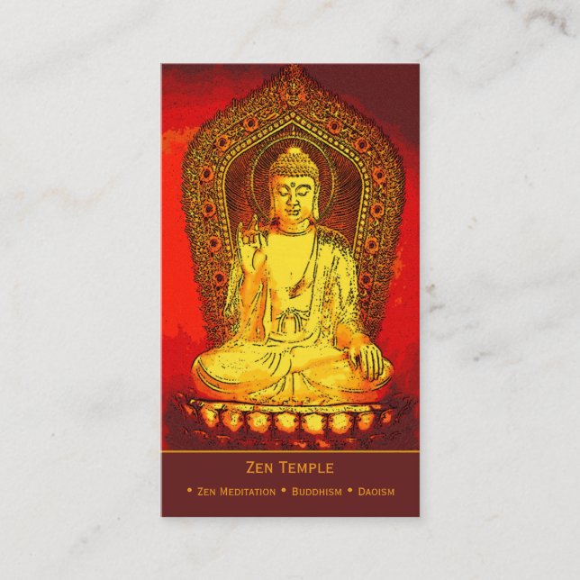 Zen-Buddhismus-Visitenkarte Visitenkarte (Vorderseite)