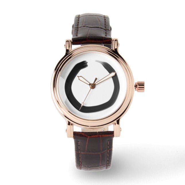 Zen Buddhist Enso Circle Armbanduhr (Vorderseite)