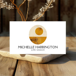 Zen Calm Midcentury Design Life Coaches, Yoga Visitenkarte