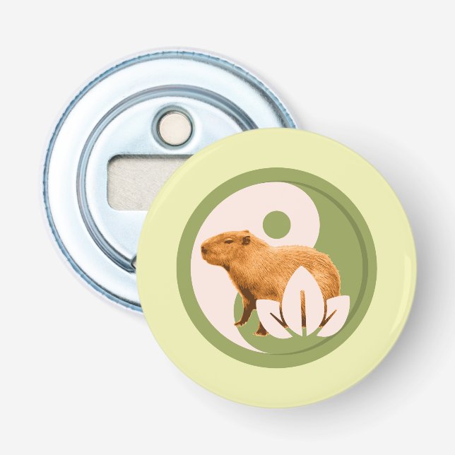 Zen Capybara Yin Yang Flaschenöffner (Vorderseite)