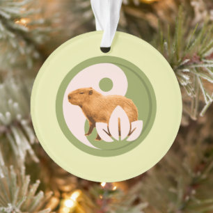 Zen Capybara Yin Yang Friedliche Natur Ornament