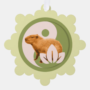 Zen Capybara Yin Yang Friedliche Natur Ornament Karte