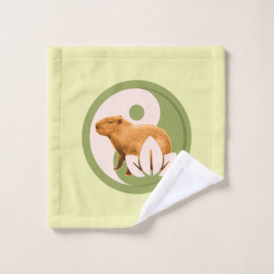 Zen Capybara Yin Yang Friedliche Natur Waschlappen