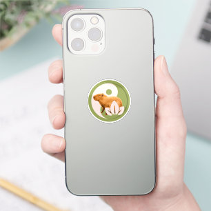 Zen Capybara Yin Yang Friedliche Naturkunst Aufkleber