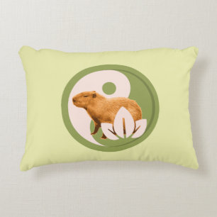 Zen Capybara Yin Yang Friedliche Naturkunst Dekokissen