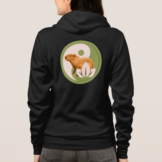 Zen Capybara Yin Yang Hoodie (Rückseite)