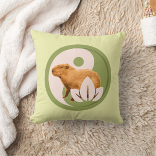 Zen Capybara Yin Yang Kissen