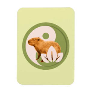 Zen Capybara Yin Yang Magnet