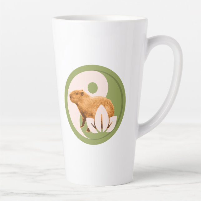 Zen Capybara Yin Yang Milchtasse (Rechts)
