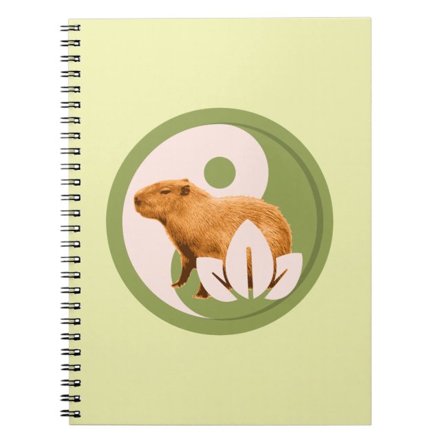 Zen Capybara Yin Yang Notizblock (Vorderseite)