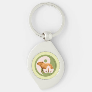 Zen Capybara Yin Yang Schlüsselanhänger