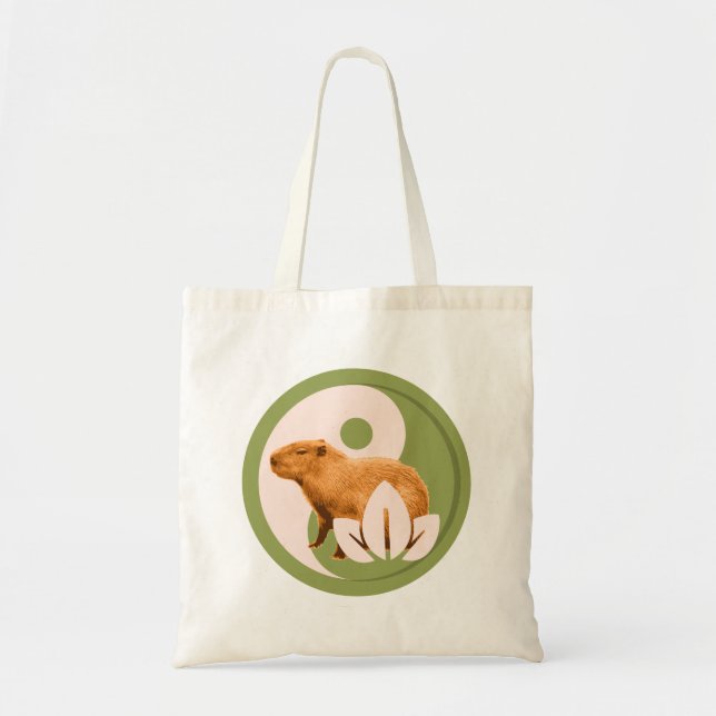 Zen Capybara Yin Yang Tragetasche (Vorne)