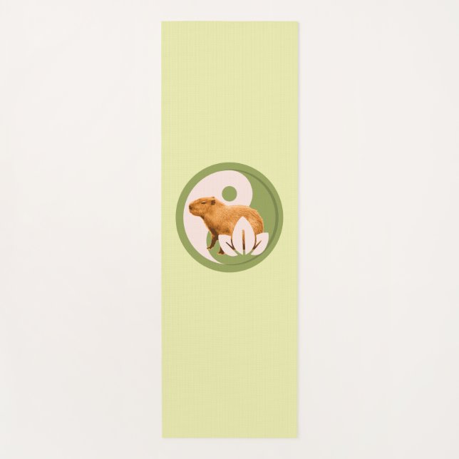 Zen Capybara Yin Yang Yogamatte (Vorderseite)