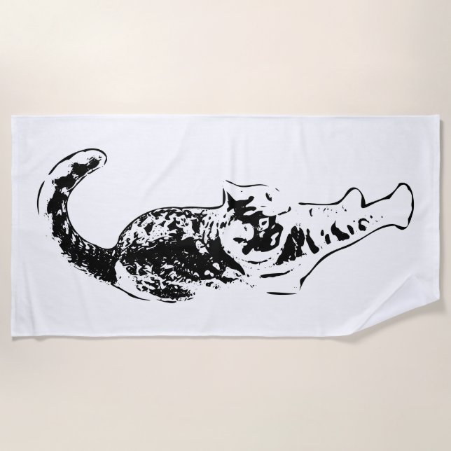 Zen Cat Vibes Beach Handtuch (Vorderseite)