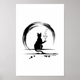 Zen Cat's Meditationspopster Poster