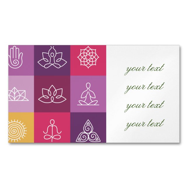 Zen, chakra, Yoga, Frieden, Ohm, tranquilty, Magnetische Visitenkarte (Vorderseite)
