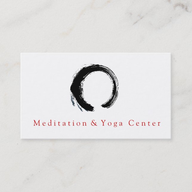 Zen Circle Enso Yoga Instructor and Life Coach Visitenkarte (Vorderseite)