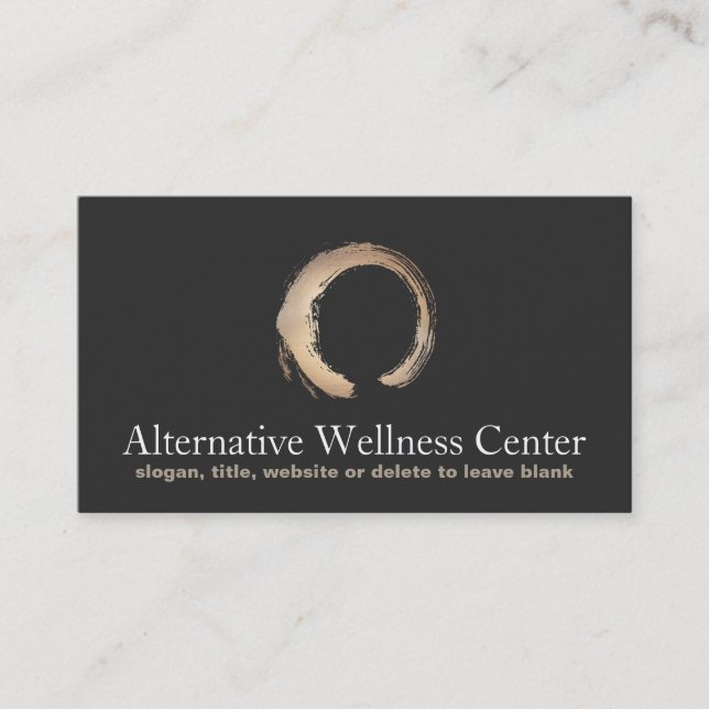 Zen Circle Enso Yoga und Meditation Buddhist 3 Visitenkarte (Vorderseite)